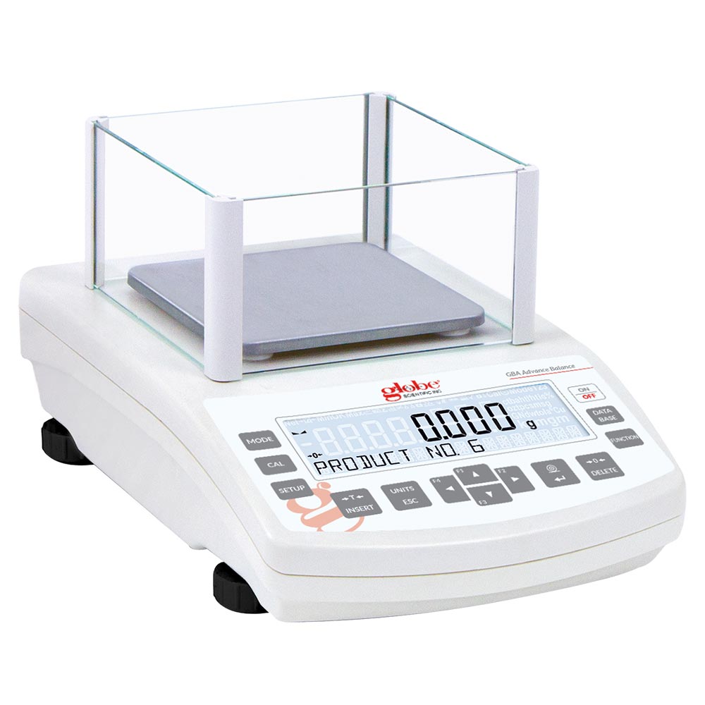 Globe Scientific Balance, Precision, 600g X 1mg, Internal Calibration, 100-240V, 50-60Hz, External Batteries, Includes ISO/IEC 17025:2017 Caibration Certificate Image